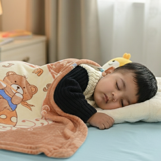 BABY PLUSH BLANKET 1432 BROWN