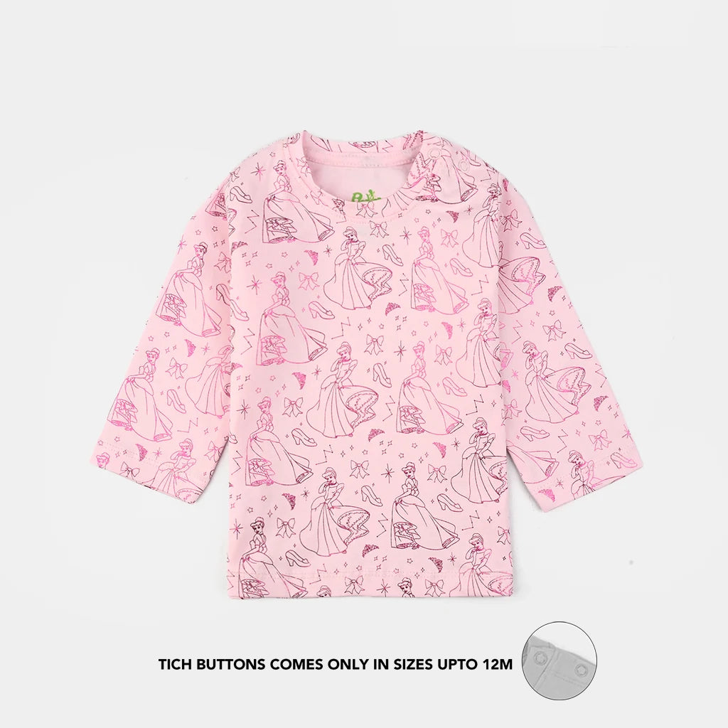 Infant Girls Lycra Jersey T-Shirt-Pink