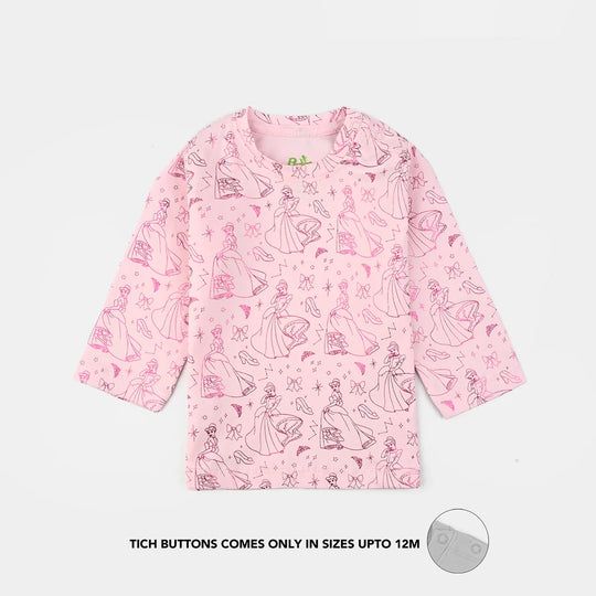Infant Girls Lycra Jersey T-Shirt-Pink