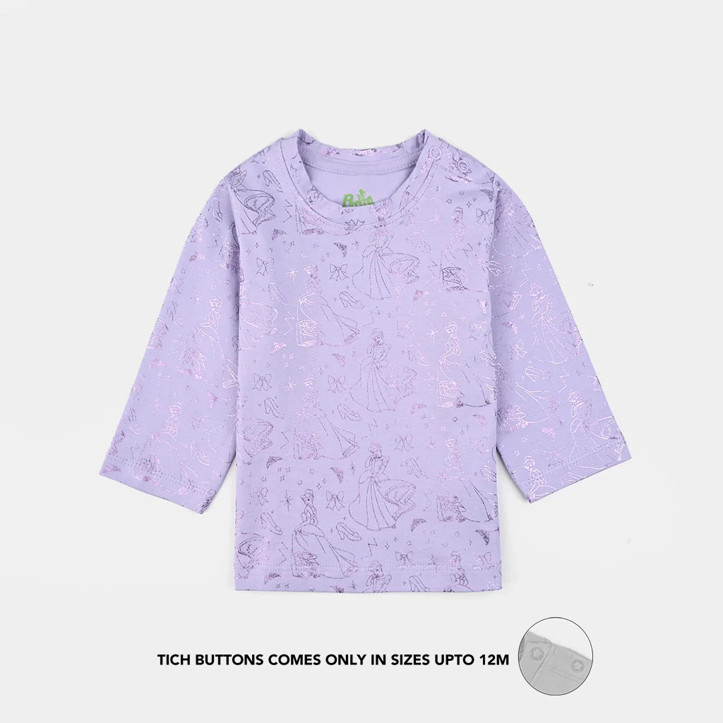 Infant Girls Lycra Jersey T-Shirt-Purple
