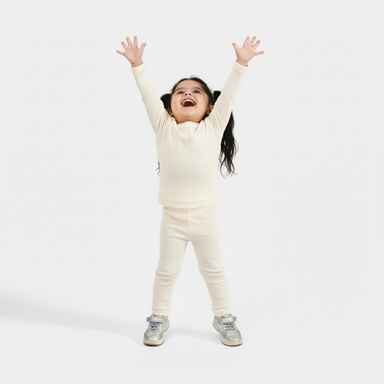 Infant Unisex Thermal Inner Wear Suit - Off White