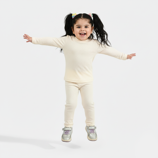 Infant Unisex Thermal Inner Wear Suit - Off White