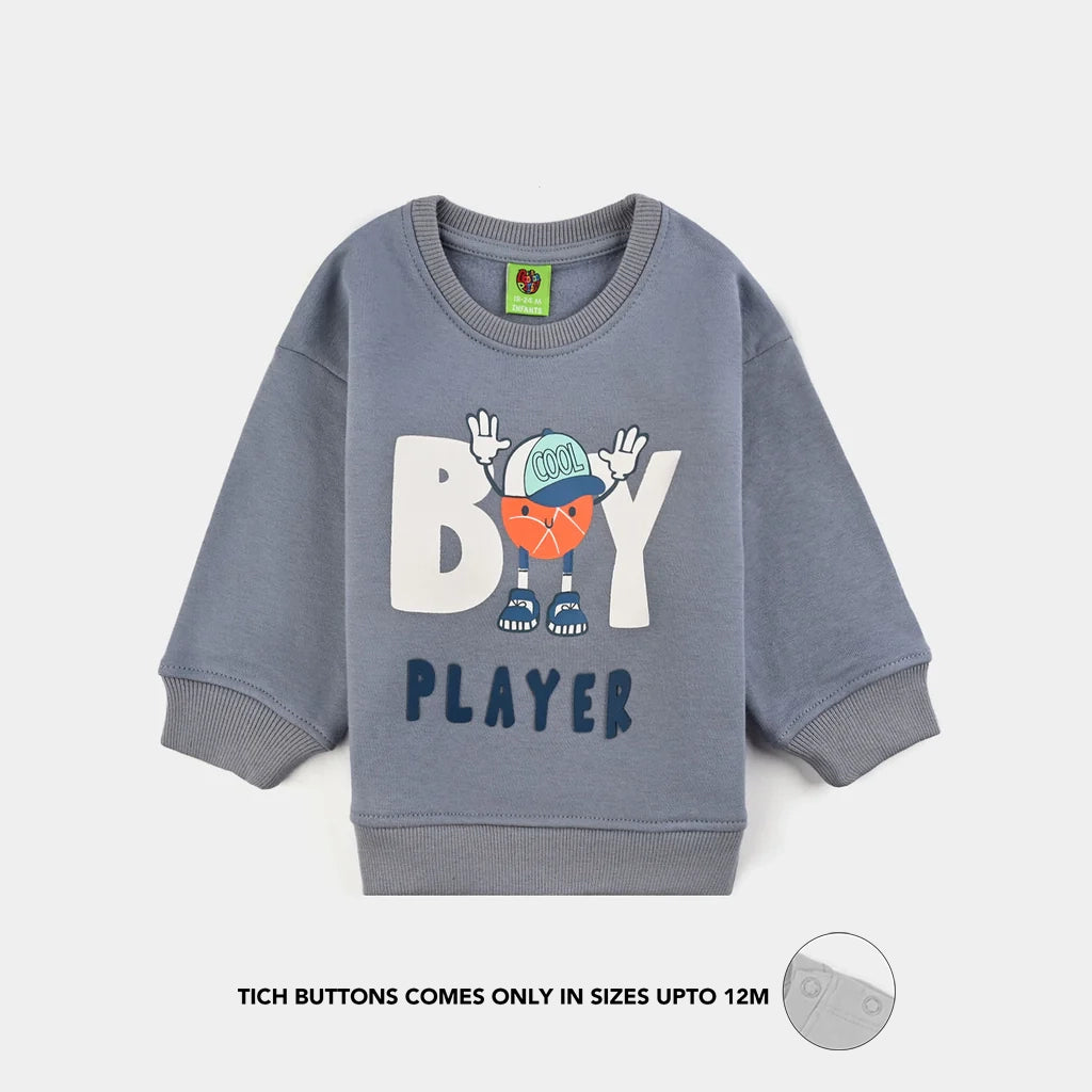 Infant Boys Fleece Sweatshirt Boy Player - Blue
