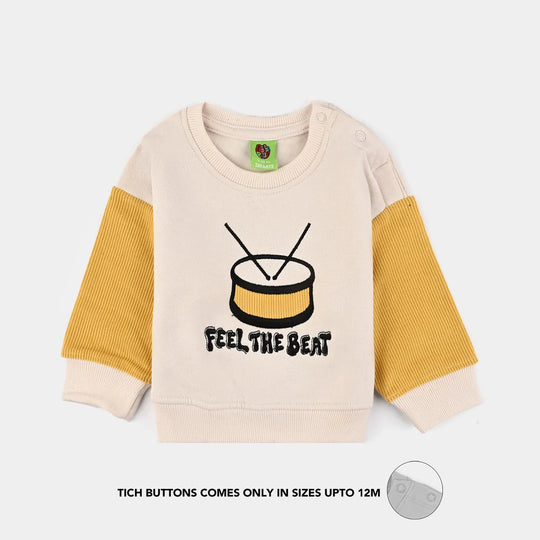 Infant Boys Fleece Sweatshirt - White
