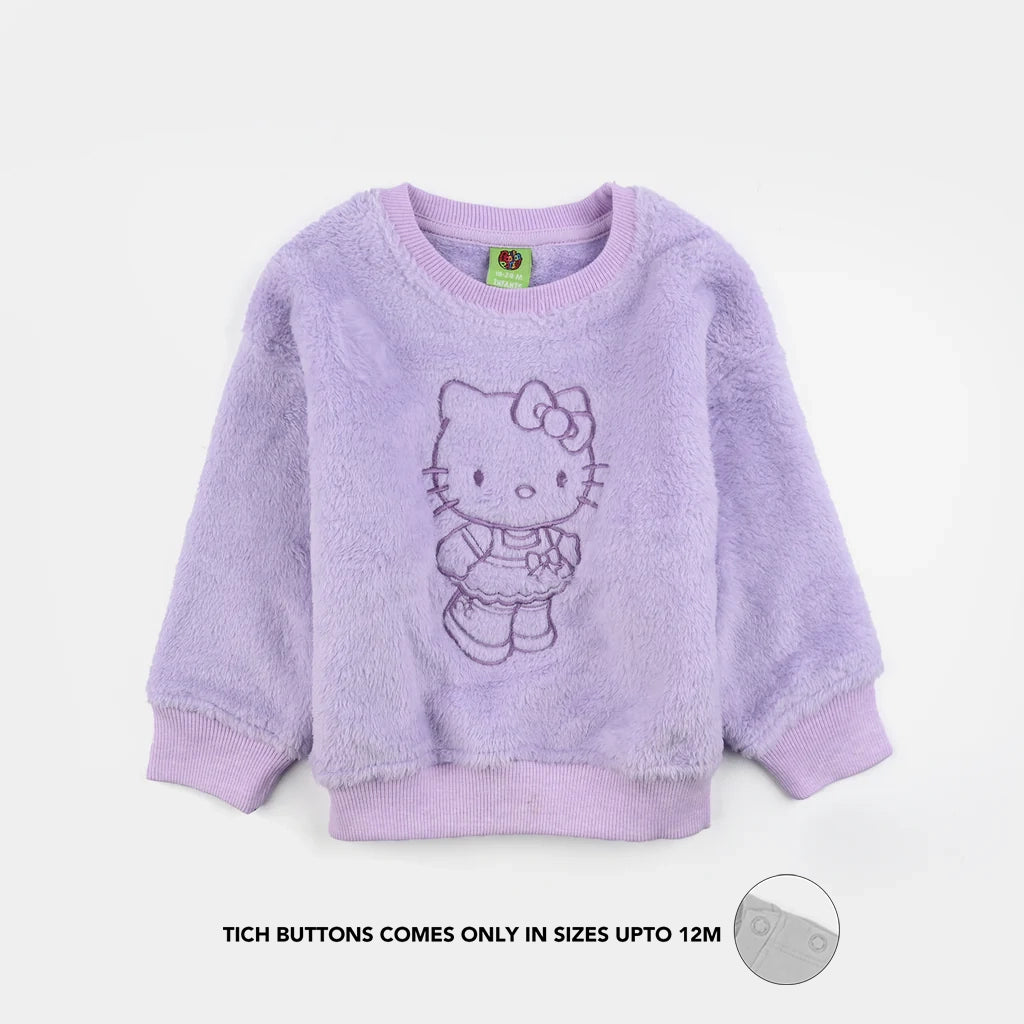 Infant Girls Fleece Sweatshirt- Purple