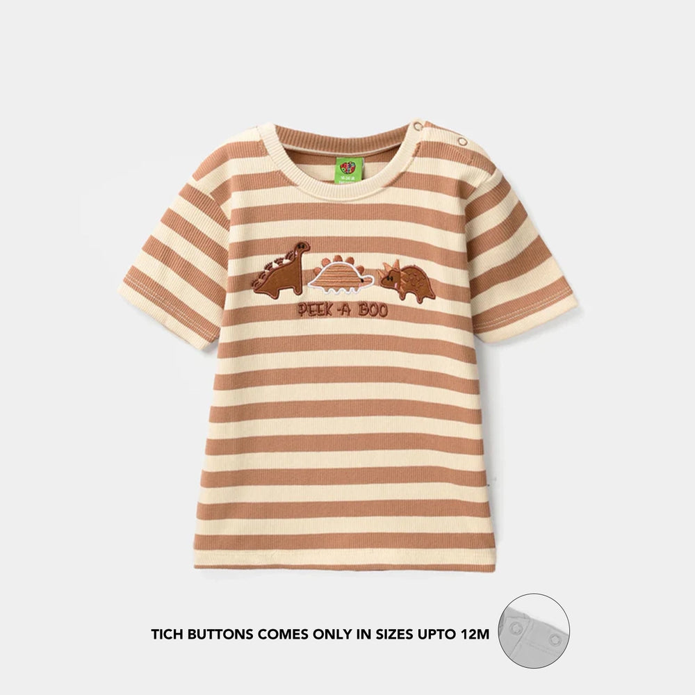 Infant Boys Rib Knitted Suit - Brown