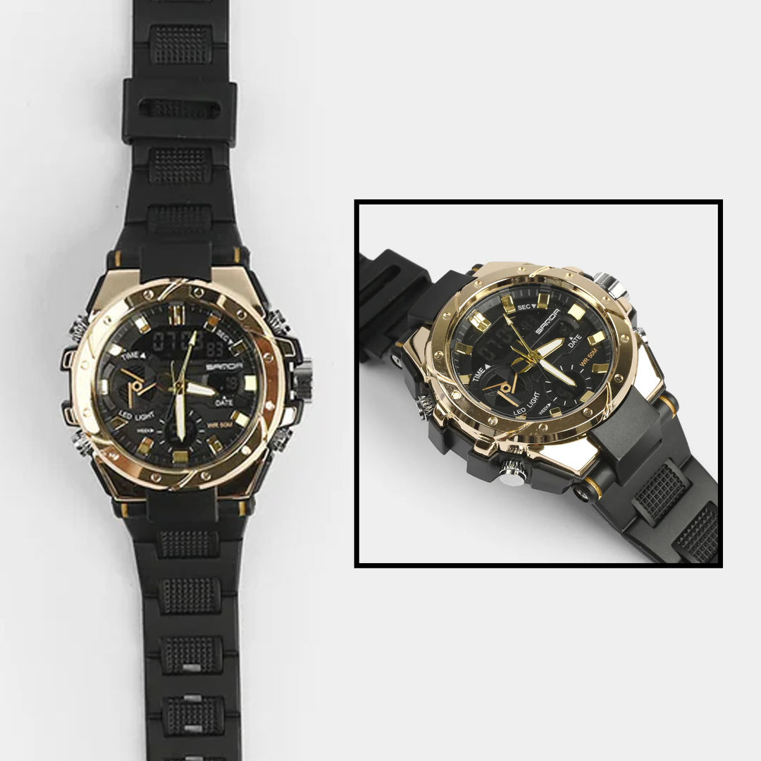 Multi-Function Dual-Display Chrono Premium Wrist Watch