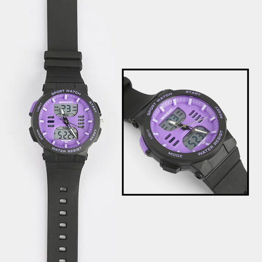 Multi-Function Lavender Sports Premium Wrist Watch