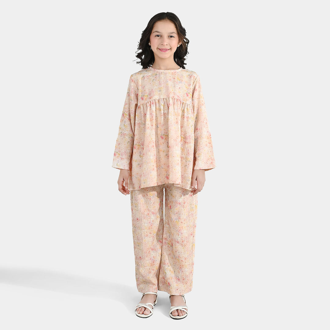 Girls Cotton CO-Ord Set - Multi