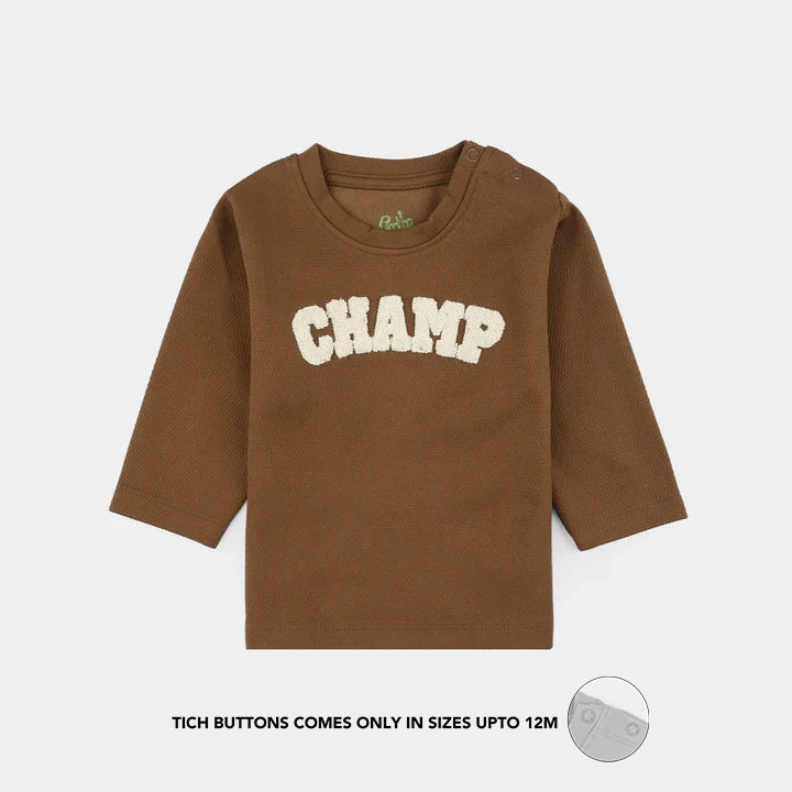 Infant Boys Jacquard Suit (CHAMP) - Brown