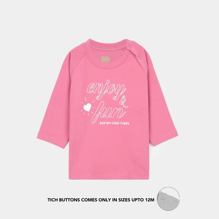 Infant Girls Cotton Interlock - Pink