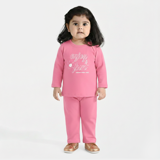 Infant Girls Cotton Interlock - Pink