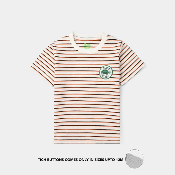Infant Boys Yarn Dyed T-Shirt - White