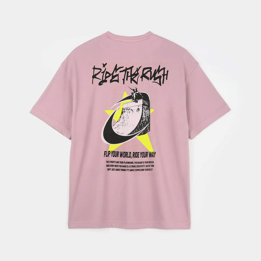 Boys Cotton Jersey T-Shirt (RIDE THE RUSH) - Elderberry