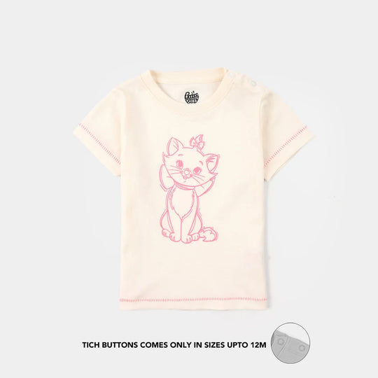Infant Girls Jersey/Terry T-Shirt (Marie) - Off-White