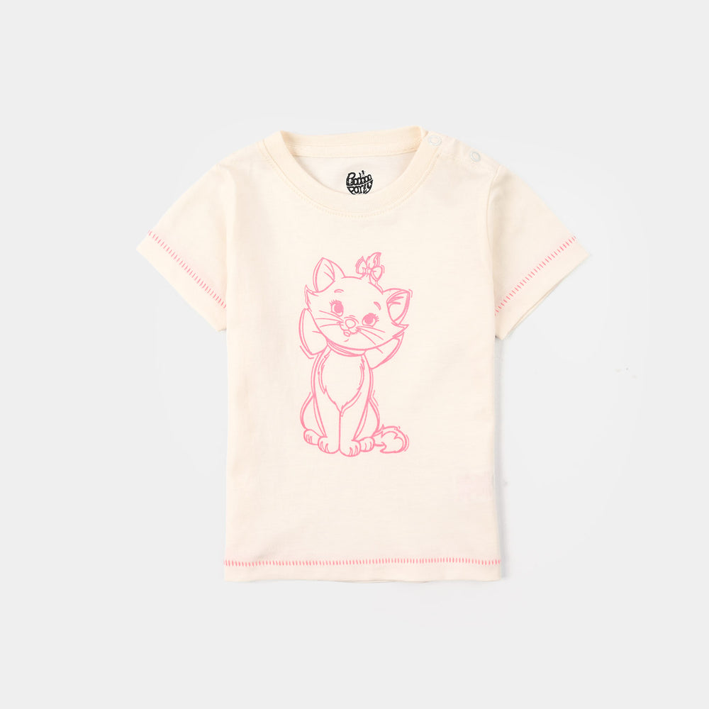 Infant Girls Jersey/Terry T-Shirt (Marie) - Off-White