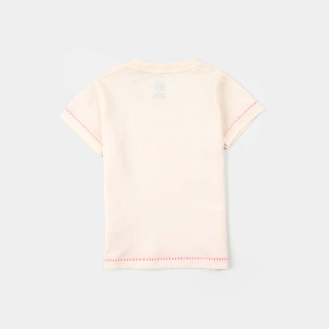 Infant Girls Jersey/Terry T-Shirt (Marie) - Off-White
