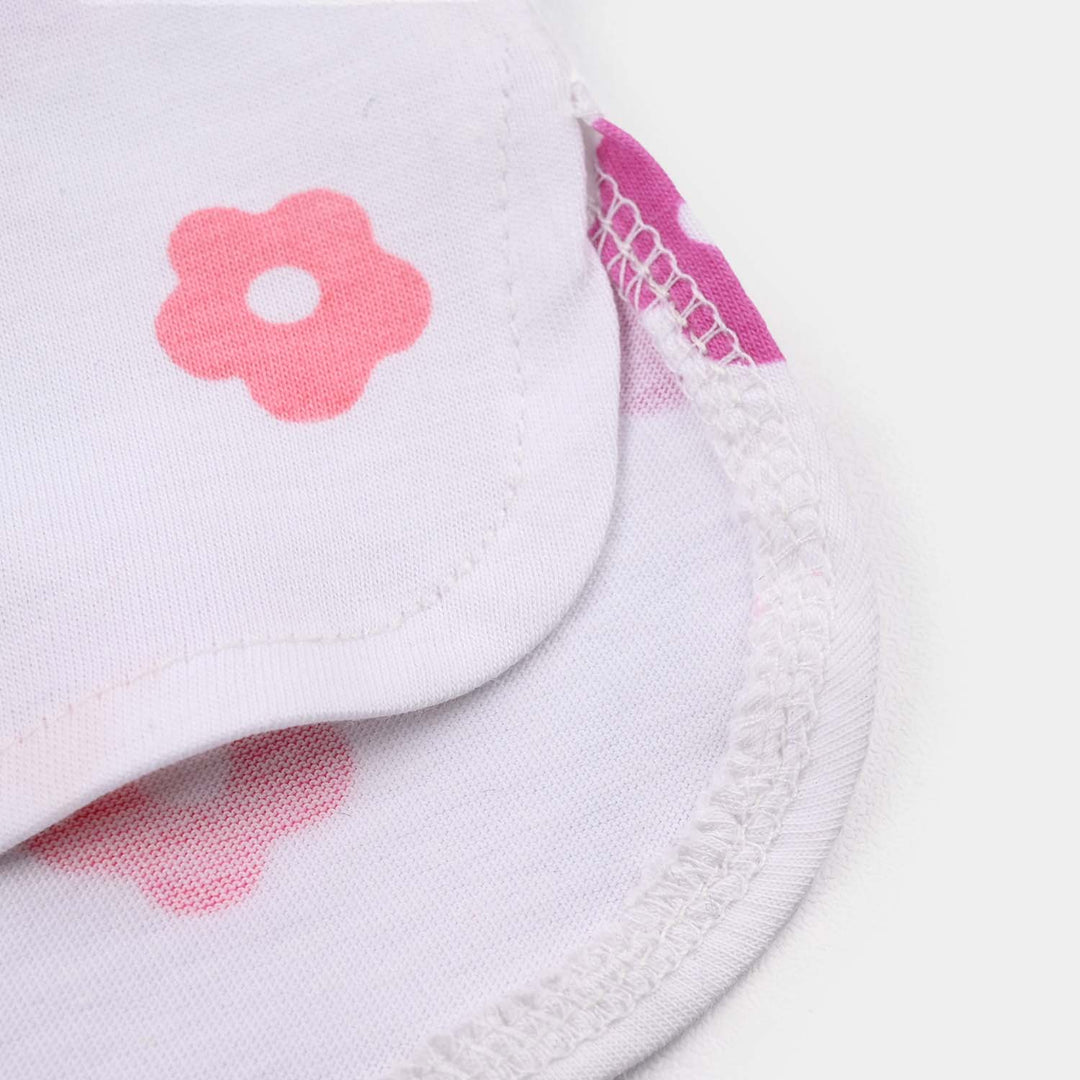 Infant Girls Jersey/Terry T-Shirt (Just Smile) - White