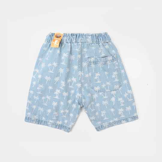 Boys Denim Rigid Shorts - Light Blue