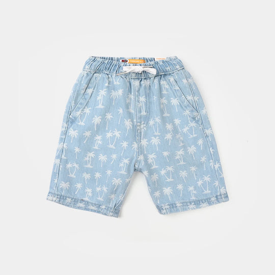 Boys Denim Rigid Shorts - Light Blue