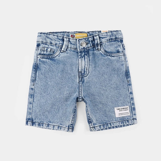 Boys Denim Rigid Shorts (Funday) – Ice Blue