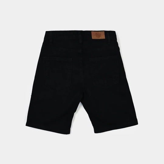 Boys Denim Rigid Shorts (Fare Are Nothing) - Black