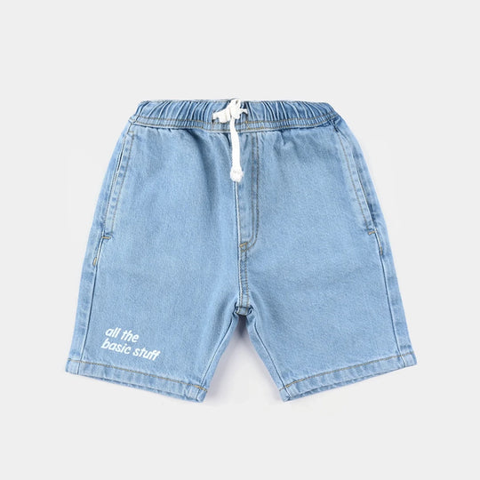 Boys Denim Rigid Shorts - Light Blue