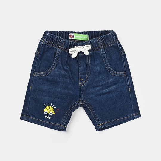 Infant Boys Denim Rigid Shorts - Dark Blue