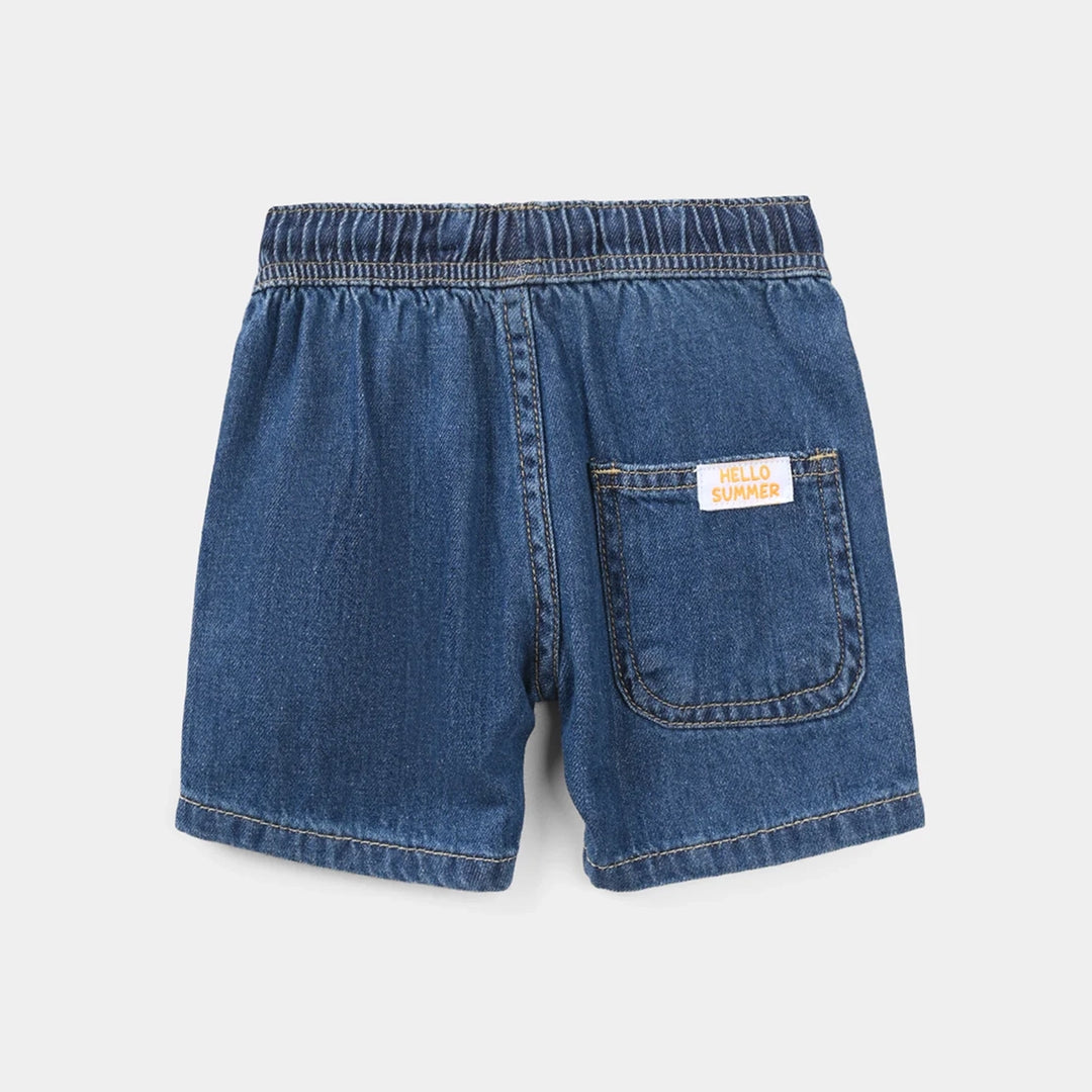 Infant Boys Denim Rigid Shorts -Dark Blue