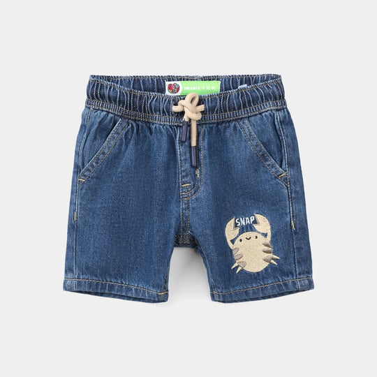 Infant Boys Denim Rigid Shorts -Dark Blue