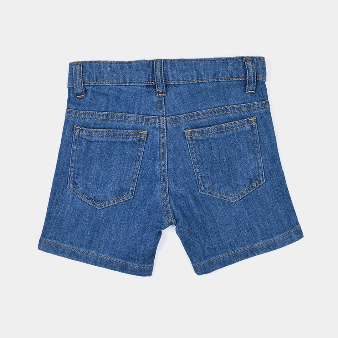 Infant Boys Denim Rigid Shorts - Mid Blue