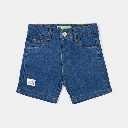 Infant Boys Denim Rigid Shorts - Mid Blue