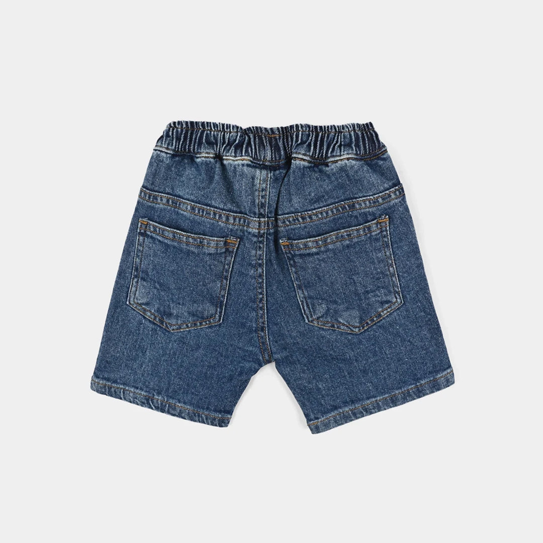 Infant Boys Denim Rigid Shorts (BIG DREAMER) - Mid Blue