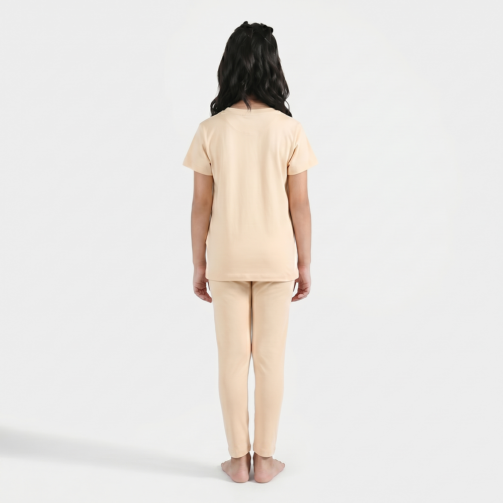 Girls PC Jersey Night Suit (Life is Better) – Brazilian Sand