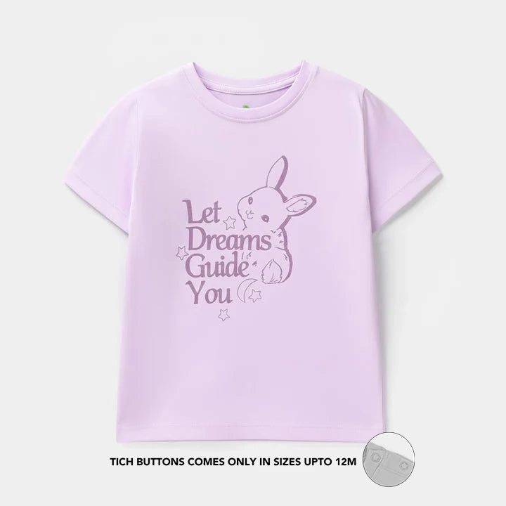 Infant Girls Poly Cotton Jersey Night Suit - Purple