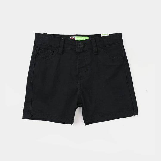 Infant Boys Cotton Twill Shorts - Black