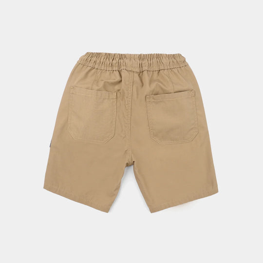 Boys Cotton Twill Shorts (SCATER WORLD) - Brown