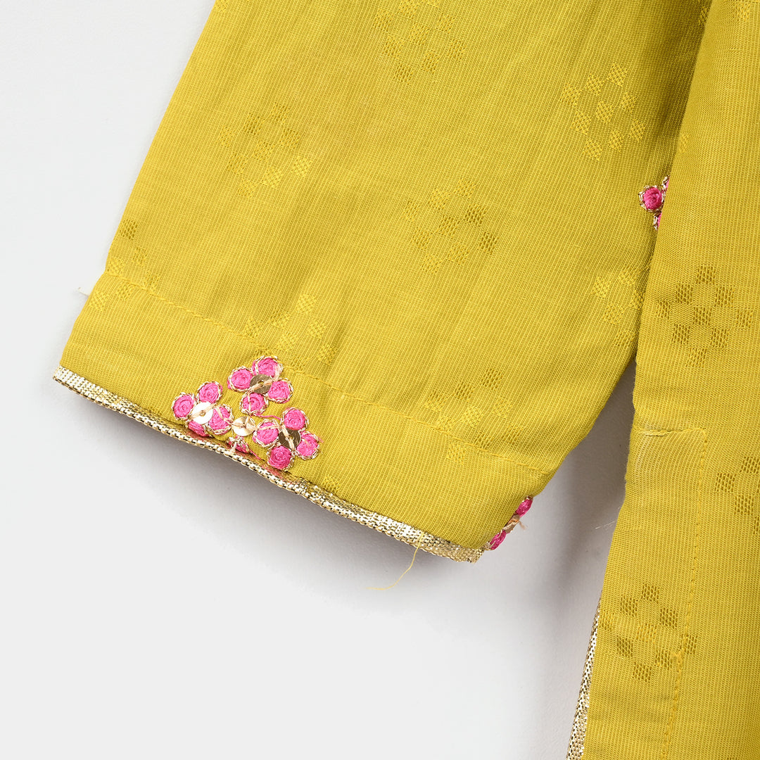 Girls Jacquard 3Pcs (Ishq) - Green