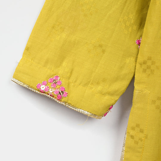 Girls Jacquard 3Pcs (Ishq) - Green