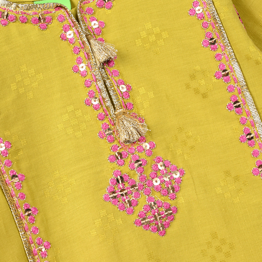 Infant Girls Jacquard 3Pcs (Ishq) – Green