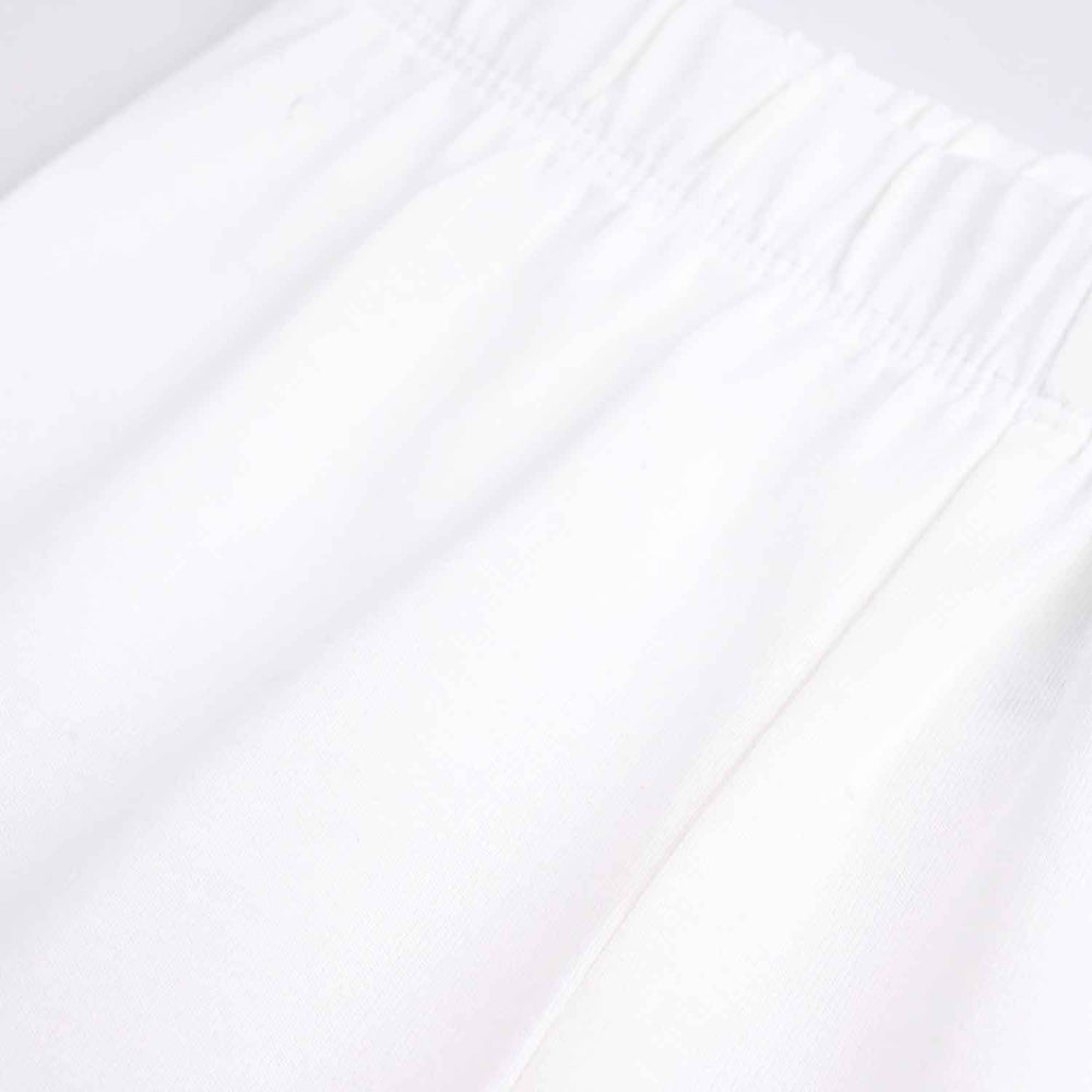 Infant Girls Jersey/Terry Basic Tights - White