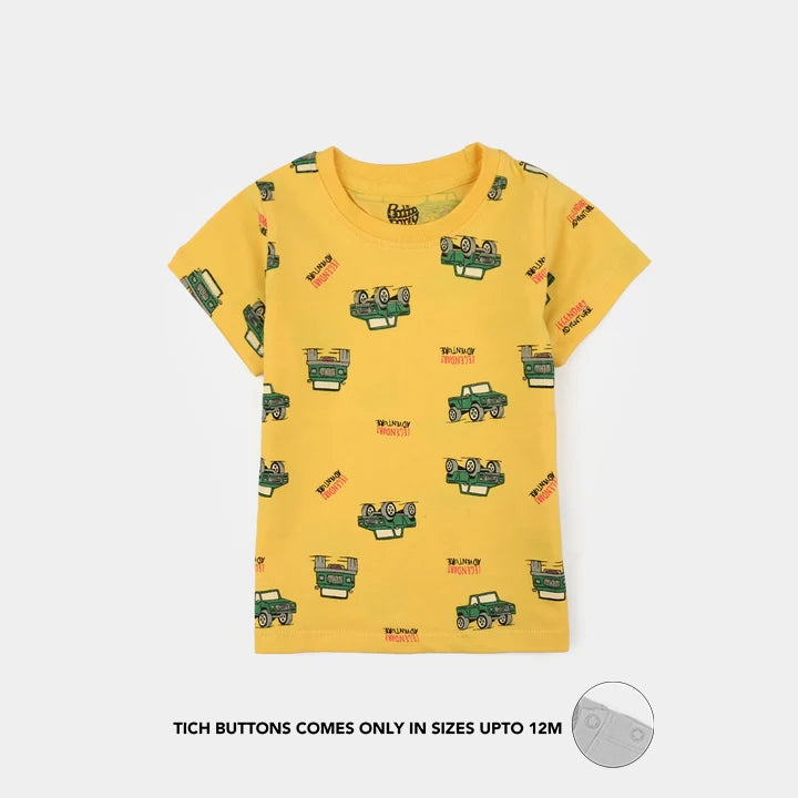 Infant Boys Jersey/Terry T-Shirt (legendary Adventure) - Yellow