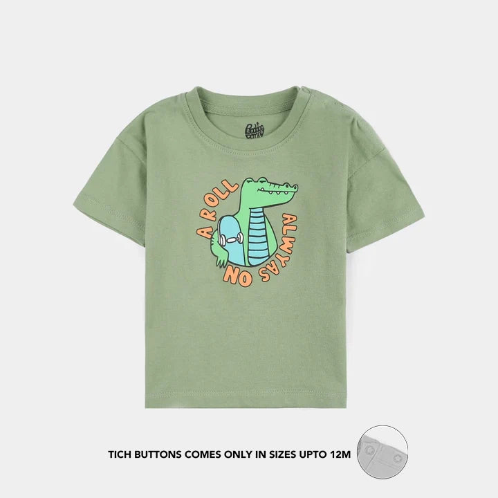 Infant Boys Jersey/Terry T-Shirt (A Roll) - Lodestone Frost