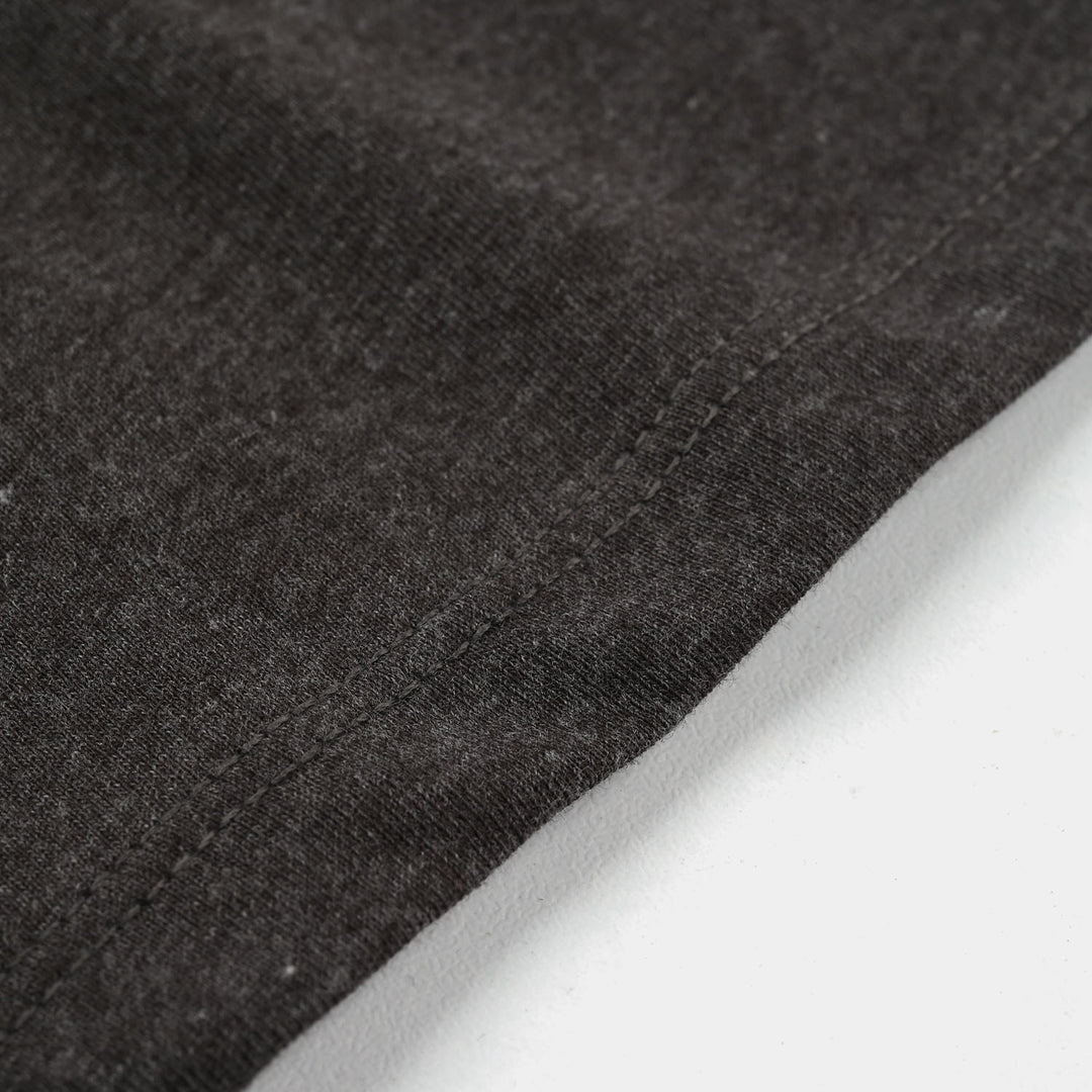 Boys Jersey/Terry T-Shirt (Park) - Dark Grey Melange