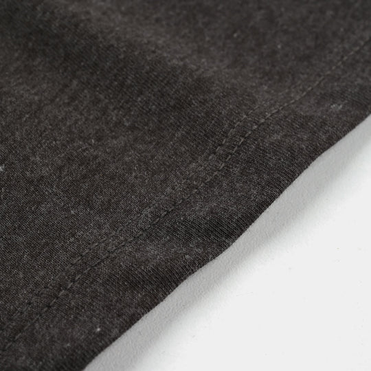 Boys Jersey/Terry T-Shirt (Park) - Dark Grey Melange