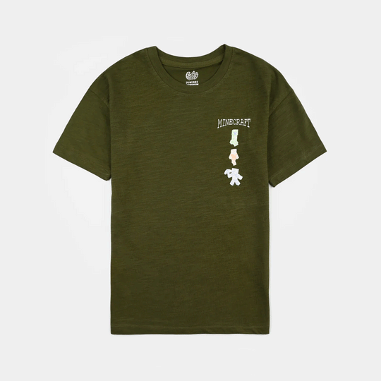 Boys Slub Jersey T-Shirt- Chive Green