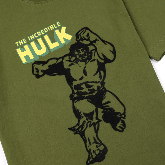 Boys Jersey/Terry T-Shirt (The Incredible) - Olive Green