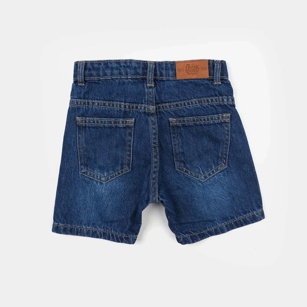 Boys Denim Stretch Shorts Basic - Mid Blue