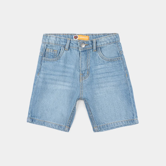 Boys Denim Stretch Short Basic - Light Blue
