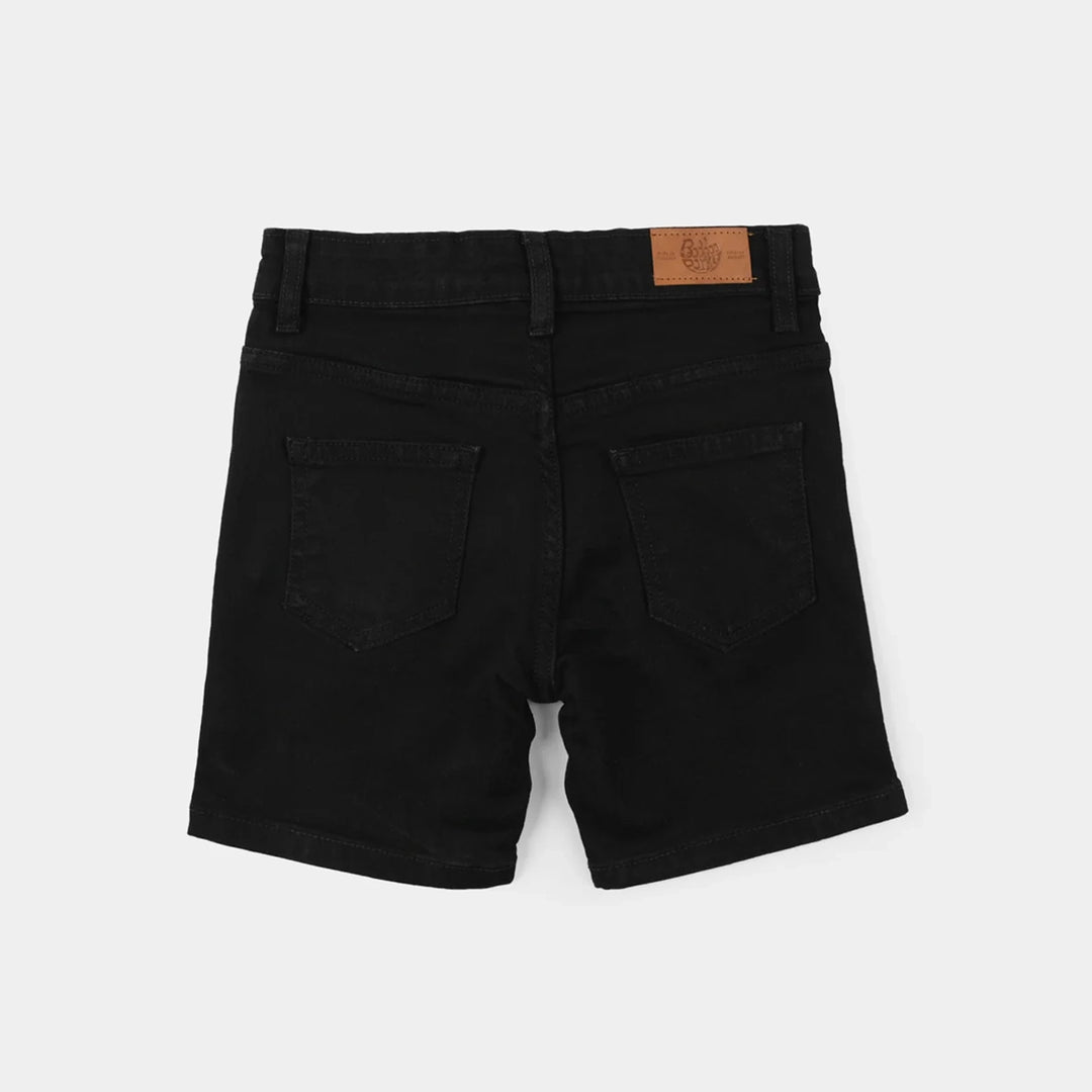 Boys Denim Stretch Shorts Basic - Black